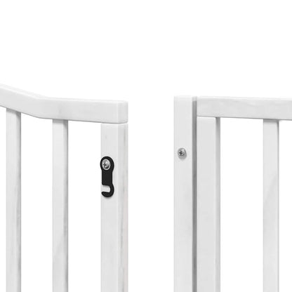Cancello Cani Porta Pieghevole Bianco 12 Pannelli 960 cm Pioppo | homemem39
