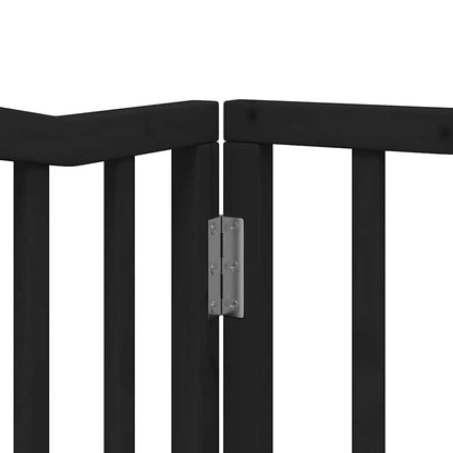 Cancello Cani Porta Pieghevole Nero 10 Pannelli 800 cm Pioppo | homemem39