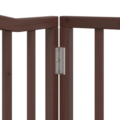 Cancello Cani Porta Pieghevole Marrone 8 Pannelli 640cm Pioppo | homemem39