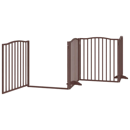 Cancello Cani Porta Pieghevole Marrone 10 Pannelli 800cm Pioppo | homemem39