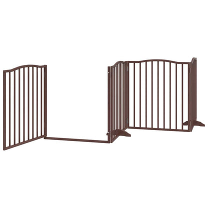 Cancello Cani Porta Pieghevole Marrone 12 Pannelli 960cm Pioppo | homemem39