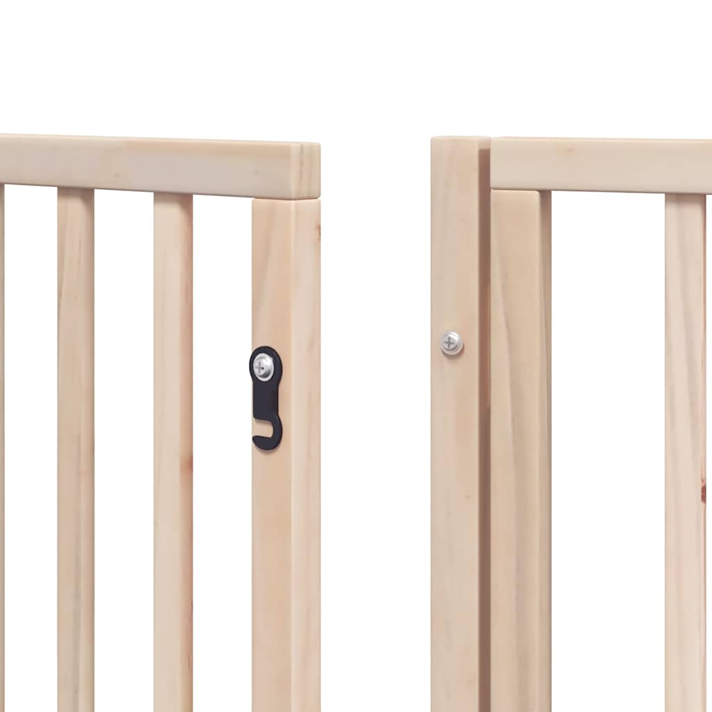 Cancello per Cani con Porta Pieghevole 9 Pannelli 450 cm Pioppo | homemem39