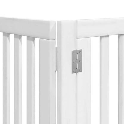 Cancello Cani Porta Pieghevole Bianco 15 Pannelli 750 cm Pioppo | homemem39