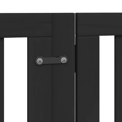 Cancello Cani Porta Pieghevole Nero 12 Pannelli 600cm Pioppo | homemem39