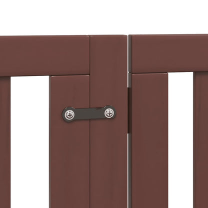 Cancello Cani Porta Pieghevole Marrone 9 Pannelli 450cm Pioppo | homemem39