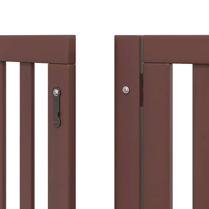 Cancello Cani Porta Pieghevole Marrone 9 Pannelli 450cm Pioppo | homemem39