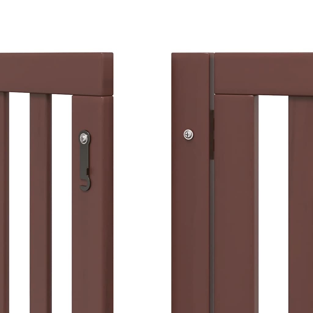 Cancello Cani Porta Pieghevole Marrone 12 Pannelli 600cm Pioppo | homemem39