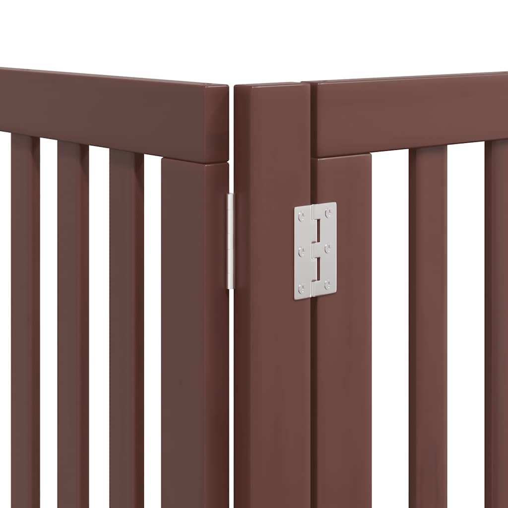 Cancello Cani Porta Pieghevole Marrone 12 Pannelli 600cm Pioppo | homemem39