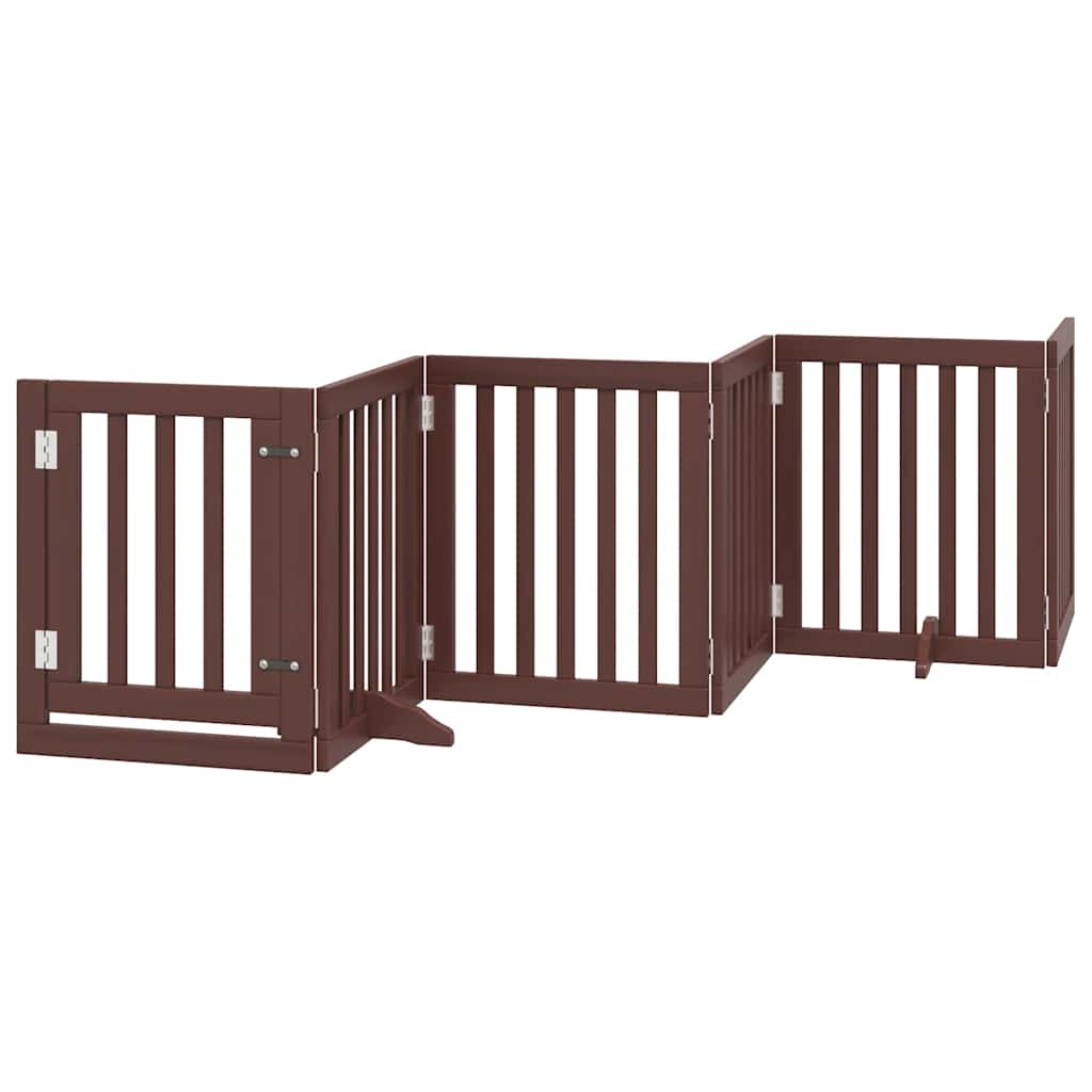 Cancello Cani Porta Pieghevole Marrone 15 Pannelli 750cm Pioppo | homemem39