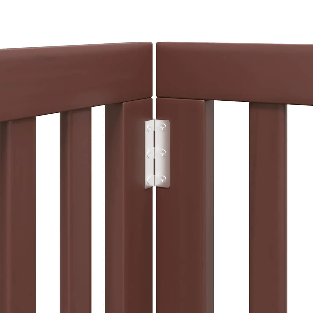 Cancello Cani Porta Pieghevole Marrone 15 Pannelli 750cm Pioppo | homemem39