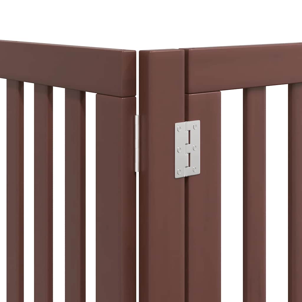 Cancello Cani Porta Pieghevole Marrone 15 Pannelli 750cm Pioppo | homemem39