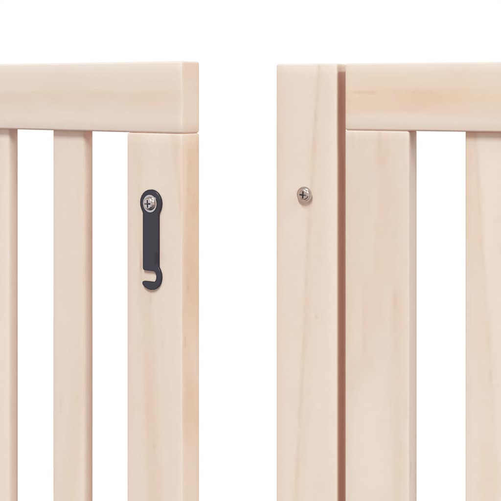 Cancello per Cani Pieghevole 6 Pannelli 480 cm Legno di Pioppo | homemem39