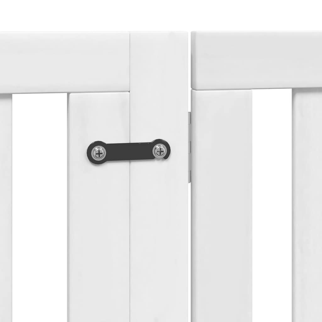 Cancello Cani Porta Pieghevole Bianco 6 Pannelli 480 cm Pioppo | homemem39