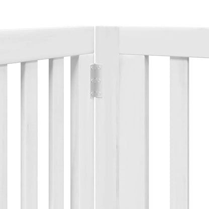 Cancello Cani Porta Pieghevole Bianco 6 Pannelli 480 cm Pioppo | homemem39