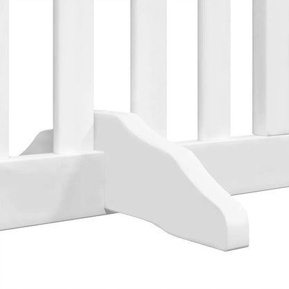 Cancello Cani Porta Pieghevole Bianco 8 Pannelli 640 cm Pioppo | homemem39