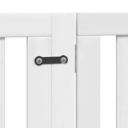 Cancello Cani Porta Pieghevole Bianco 10 Pannelli 800 cm Pioppo | homemem39