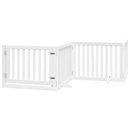Cancello Cani Porta Pieghevole Bianco 12 Pannelli 960 cm Pioppo | homemem39