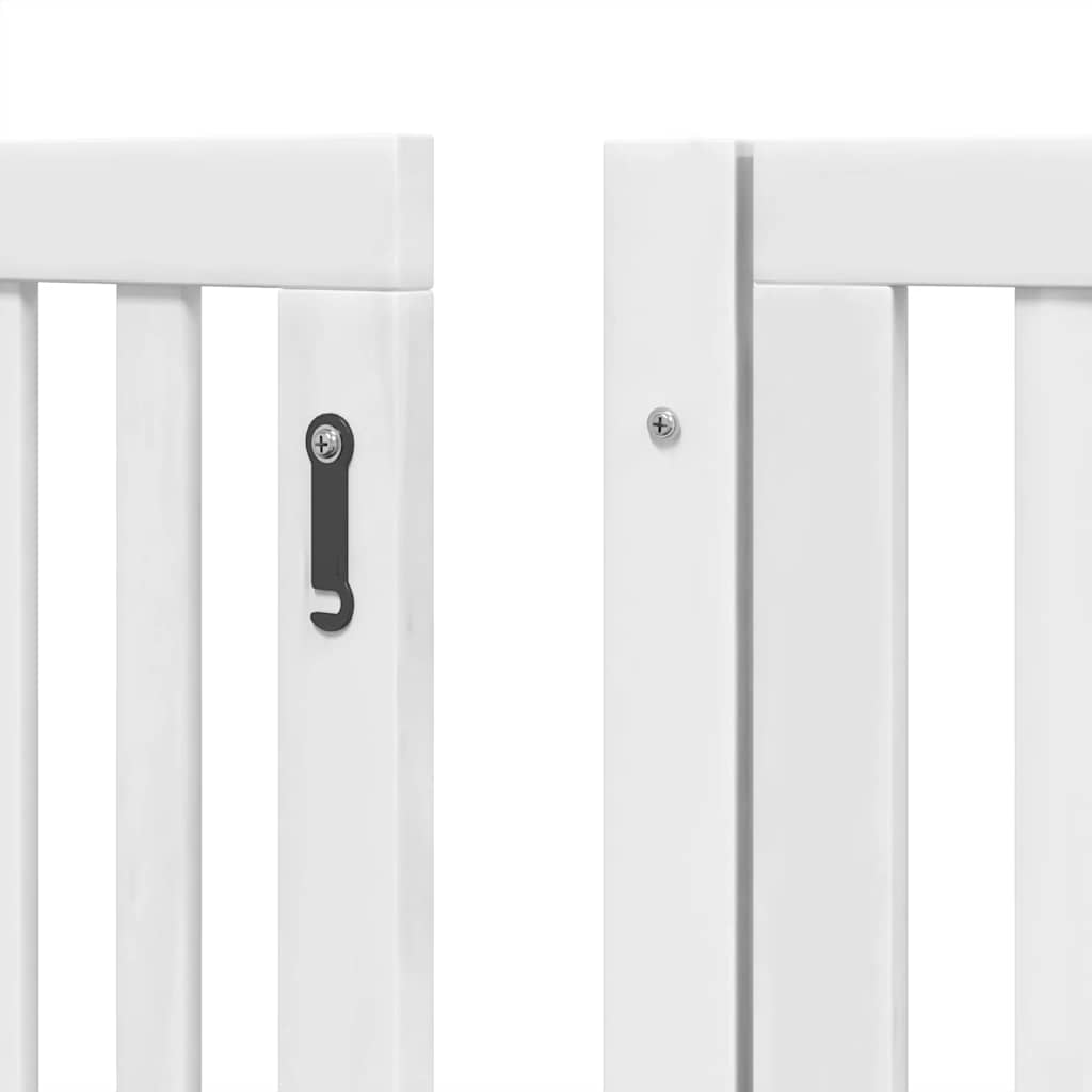 Cancello Cani Porta Pieghevole Bianco 12 Pannelli 960 cm Pioppo | homemem39