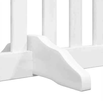 Cancello Cani Porta Pieghevole Bianco 12 Pannelli 640 cm Pioppo | homemem39