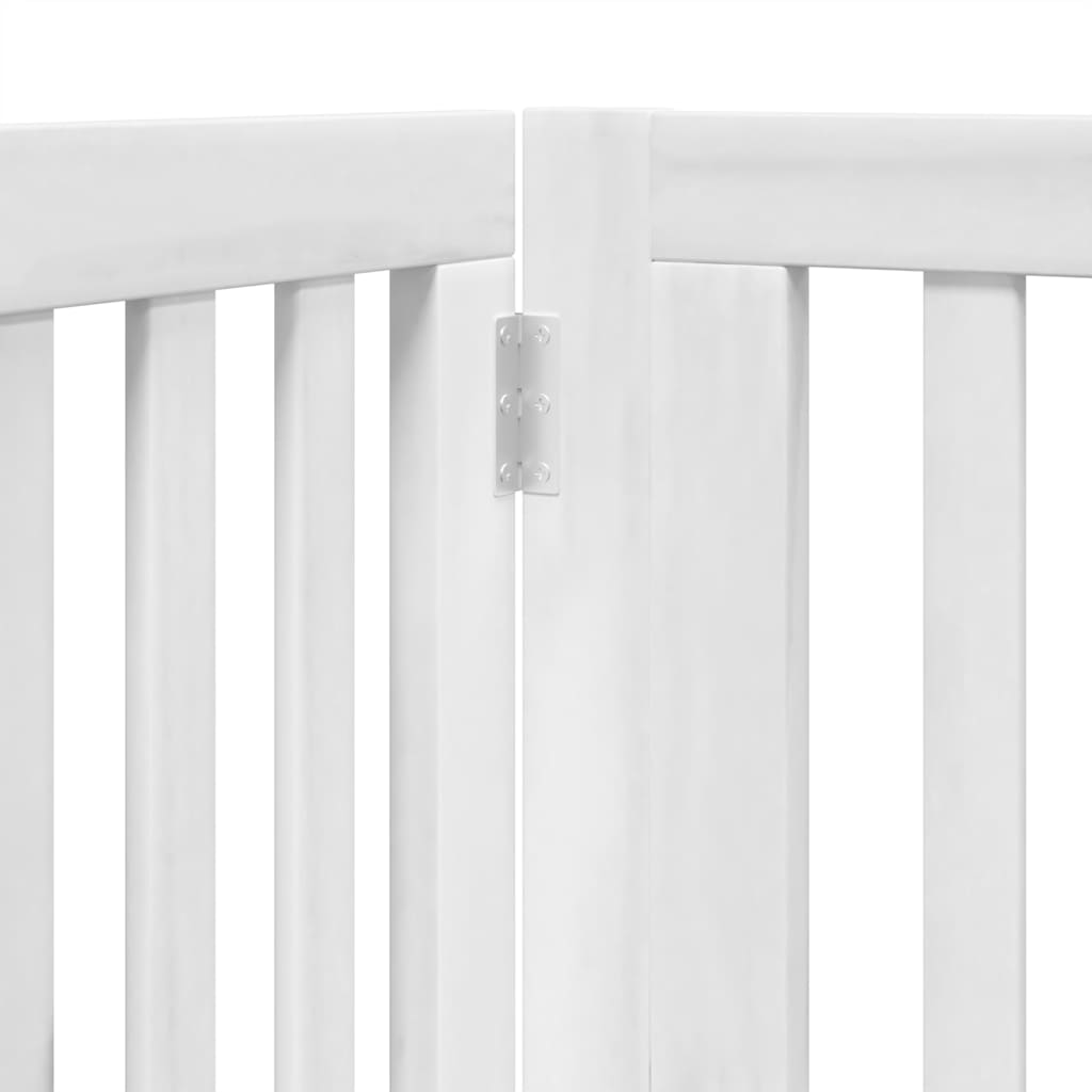 Cancello Cani Porta Pieghevole Bianco 12 Pannelli 960 cm Pioppo | homemem39