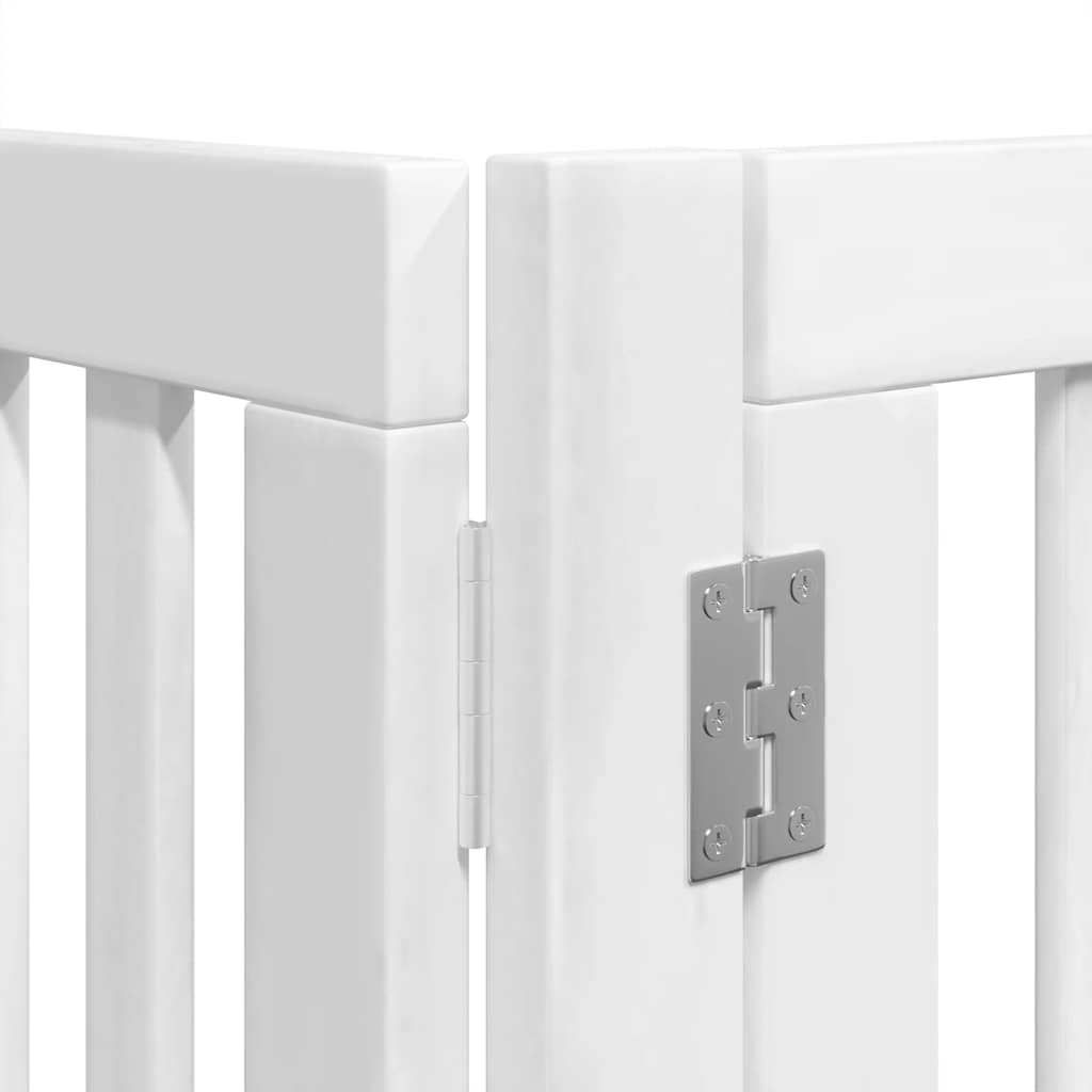 Cancello Cani Porta Pieghevole Bianco 12 Pannelli 960 cm Pioppo | homemem39