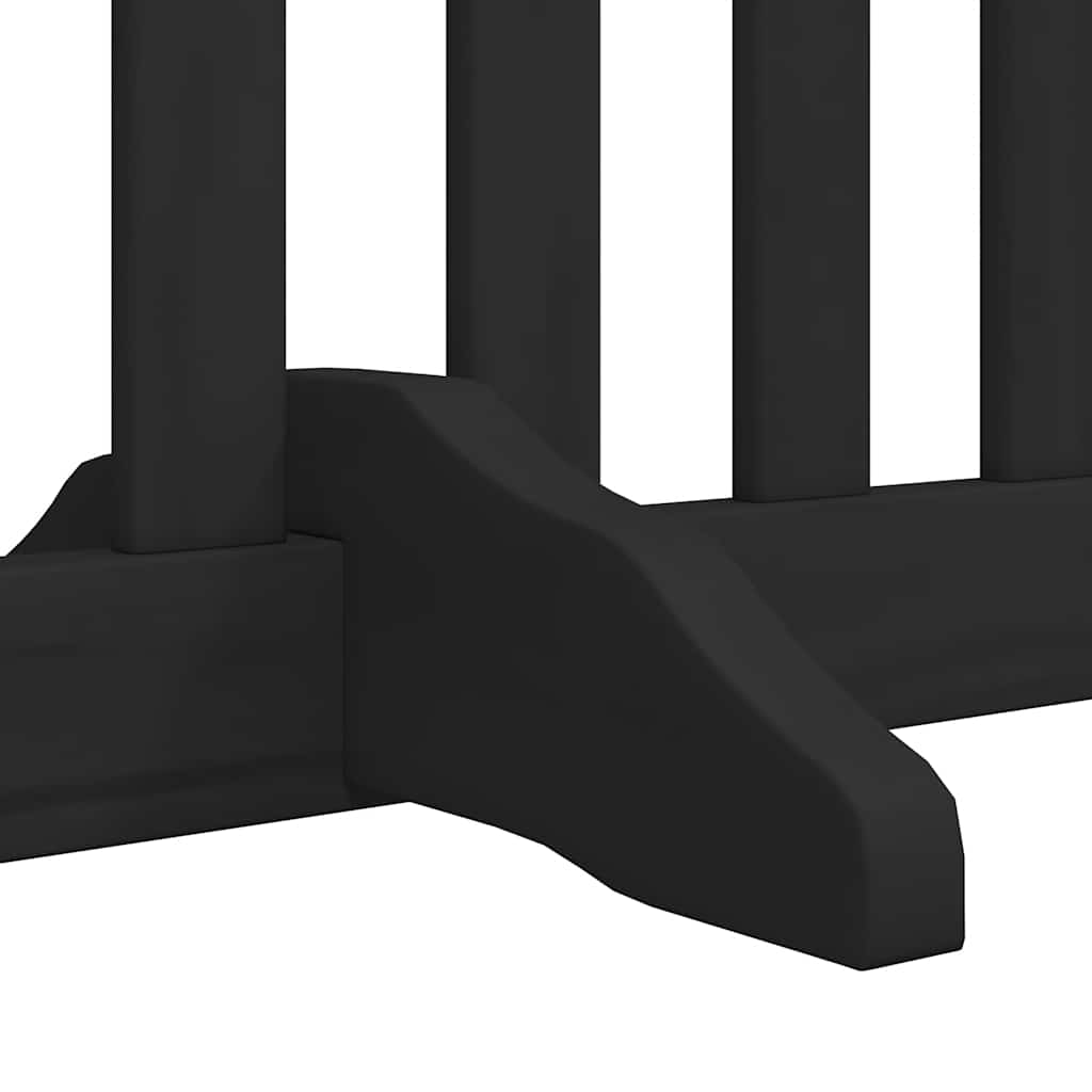 Cancello per Cani Porta Pieghevole Nero 6 Pannelli 480cm Pioppo | homemem39