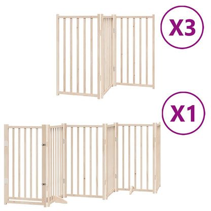Cancello per Cani Porta Pieghevole 15 Pannelli 750 cm in Pioppo | homemem39