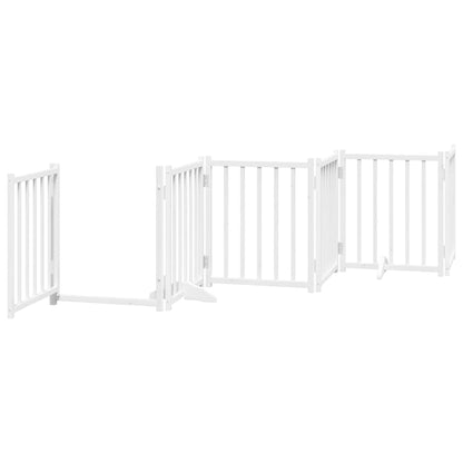 Cancello Cani Porta Pieghevole Bianco 9 Pannelli 450 cm Pioppo | homemem39