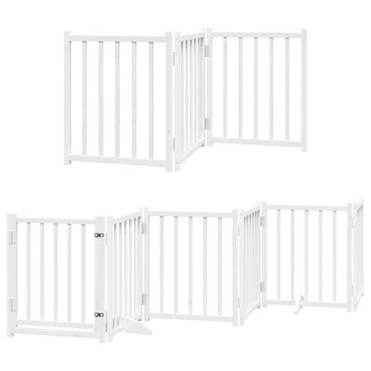 Cancello Cani Porta Pieghevole Bianco 12 Pannelli 600 cm Pioppo | homemem39