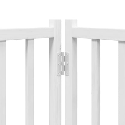 Cancello Cani Porta Pieghevole Bianco 15 Pannelli 750 cm Pioppo | homemem39