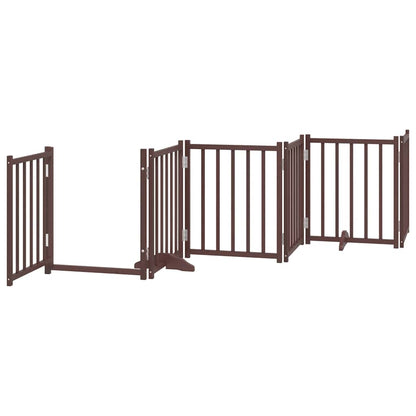 Cancello Cani Porta Pieghevole Marrone 12 Pannelli 600cm Pioppo | homemem39