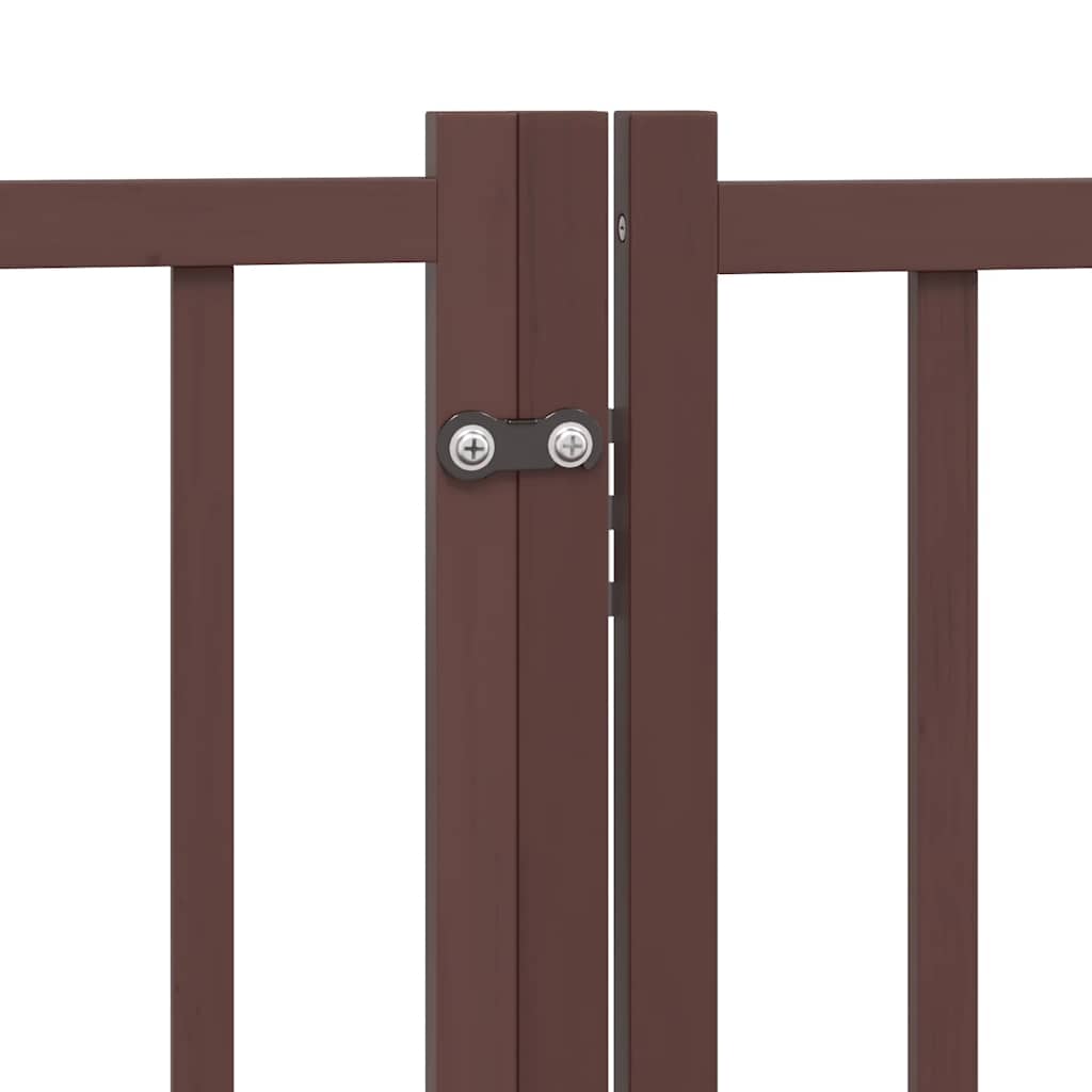 Cancello Cani Porta Pieghevole Marrone 12 Pannelli 600cm Pioppo | homemem39