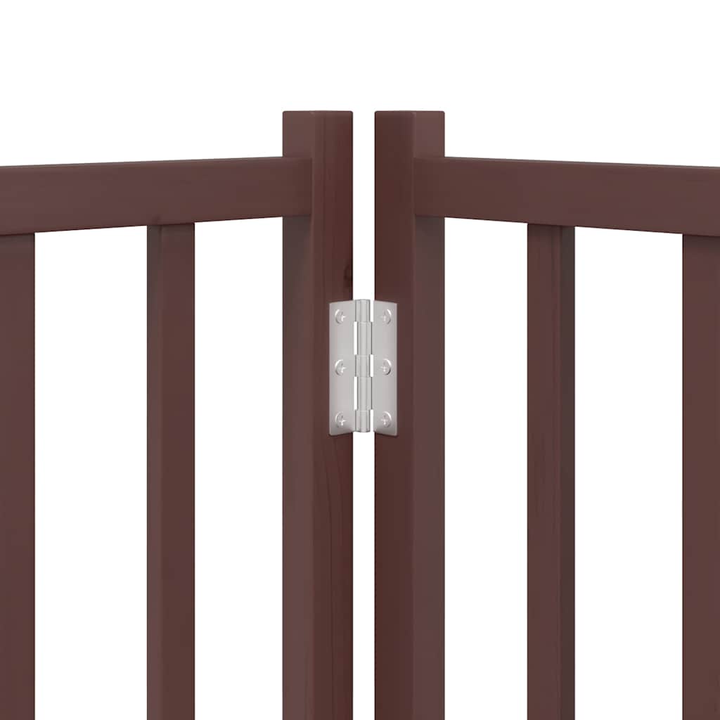 Cancello Cani Porta Pieghevole Marrone 12 Pannelli 600cm Pioppo | homemem39