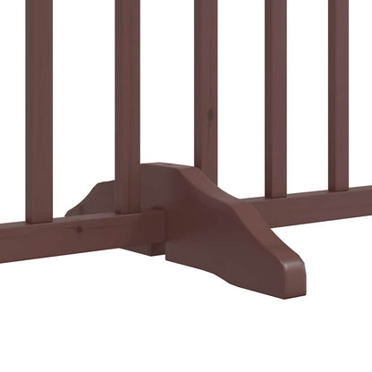 Cancello Cani Porta Pieghevole Marrone 15 Pannelli 750cm Pioppo | homemem39