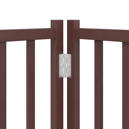 Cancello Cani Porta Pieghevole Marrone 15 Pannelli 750cm Pioppo | homemem39