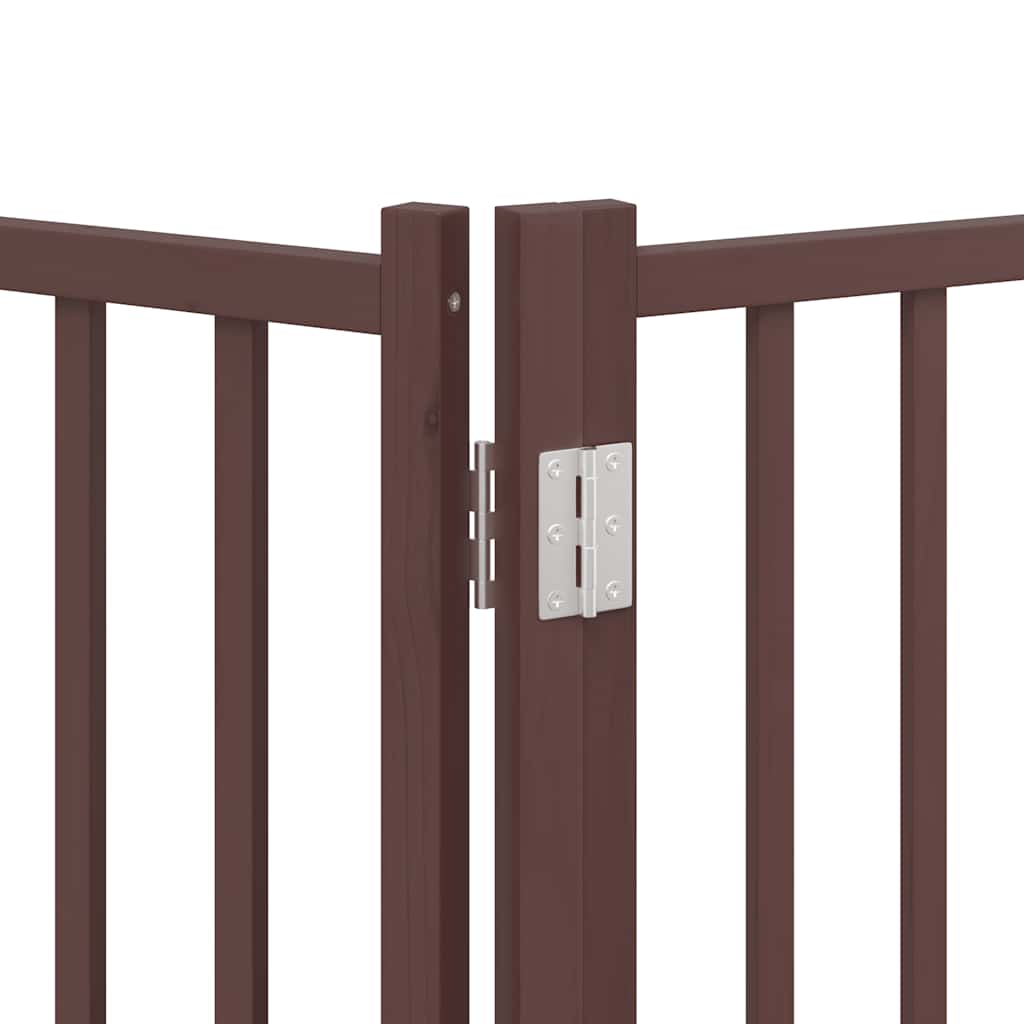 Cancello Cani Porta Pieghevole Marrone 15 Pannelli 750cm Pioppo | homemem39