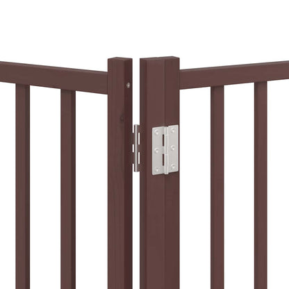 Cancello Cani Porta Pieghevole Marrone 15 Pannelli 750cm Pioppo | homemem39