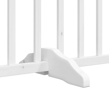 Cancello Cani Porta Pieghevole Bianco 6 Pannelli 480 cm Pioppo