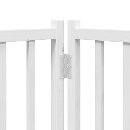 Cancello Cani Porta Pieghevole Bianco 6 Pannelli 480 cm Pioppo | homemem39