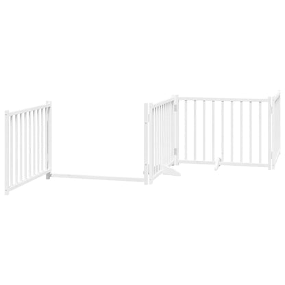 Cancello Cani Porta Pieghevole Bianco 10 Pannelli 800 cm Pioppo | homemem39