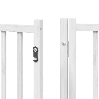 Cancello Cani Porta Pieghevole Bianco 10 Pannelli 800 cm Pioppo | homemem39