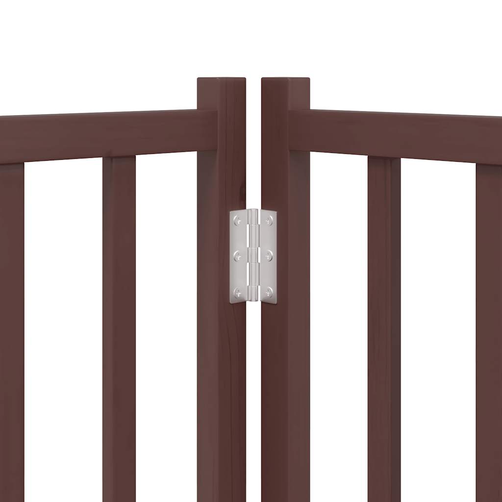 Cancello Cani Porta Pieghevole Marrone 12 Pannelli 960cm Pioppo | homemem39