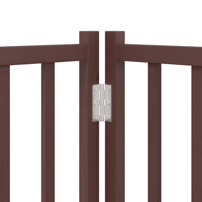 Cancello Cani Porta Pieghevole Marrone 12 Pannelli 960cm Pioppo | homemem39