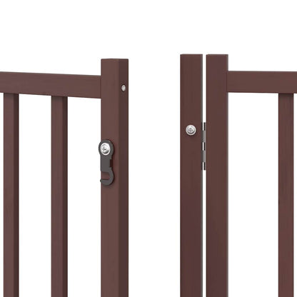 Cancello Cani Porta Pieghevole Marrone 12 Pannelli 960cm Pioppo | homemem39