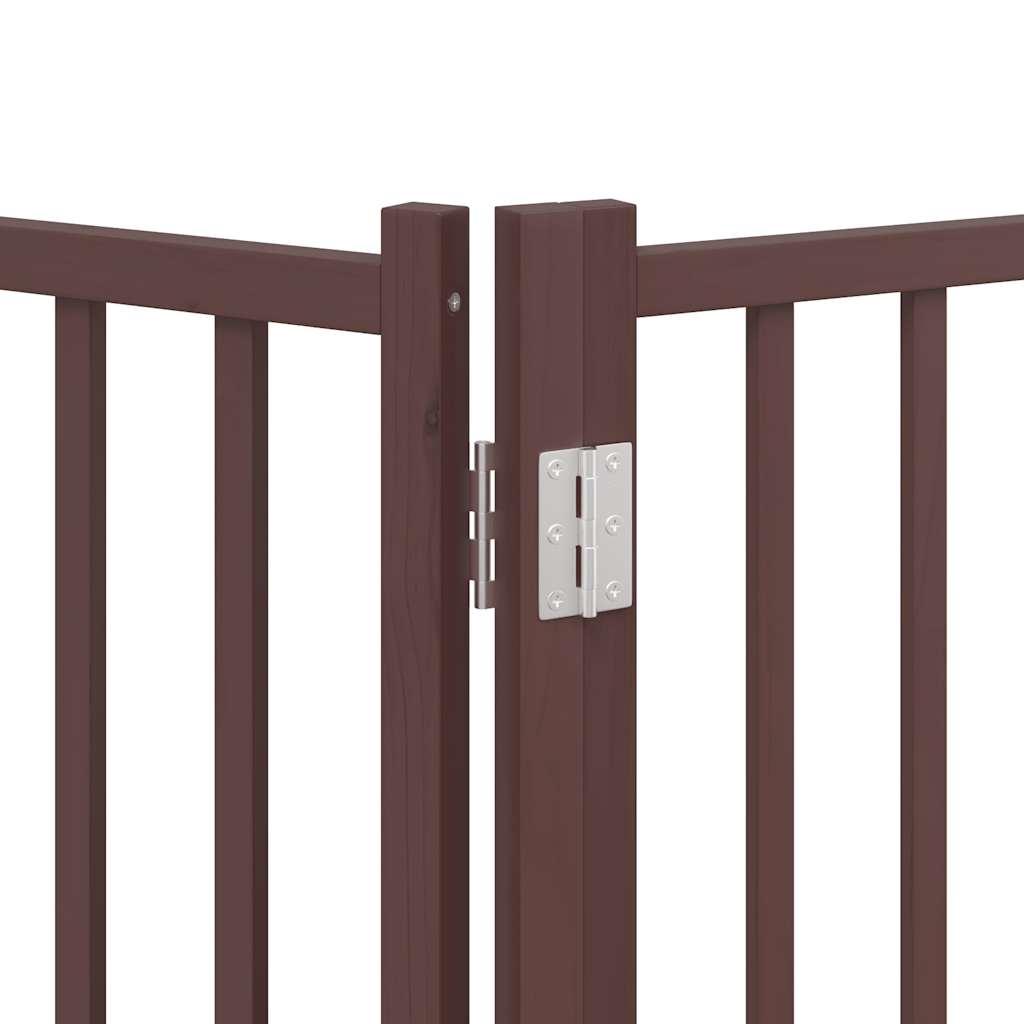 Cancello Cani Porta Pieghevole Marrone 12 Pannelli 960cm Pioppo | homemem39
