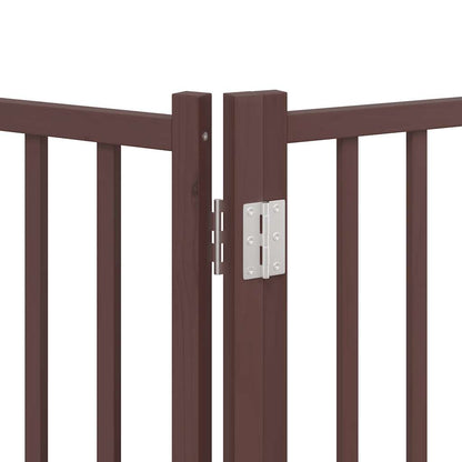 Cancello Cani Porta Pieghevole Marrone 12 Pannelli 960cm Pioppo | homemem39