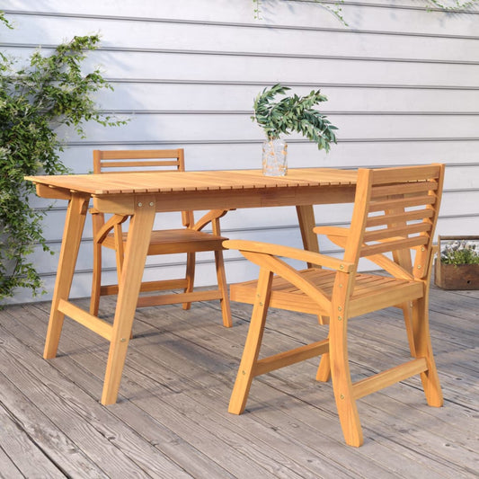 Sedie da Giardino 2 pz 58x58x87 cm Legno Massello di Acacia | homemem39