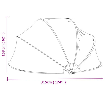 Cupola per Piscina Rotonda 315x158 cm PVC | homemem39