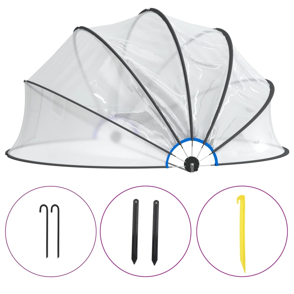 Cupola per Piscina Rotonda 467x234 cm PVC - homemem39