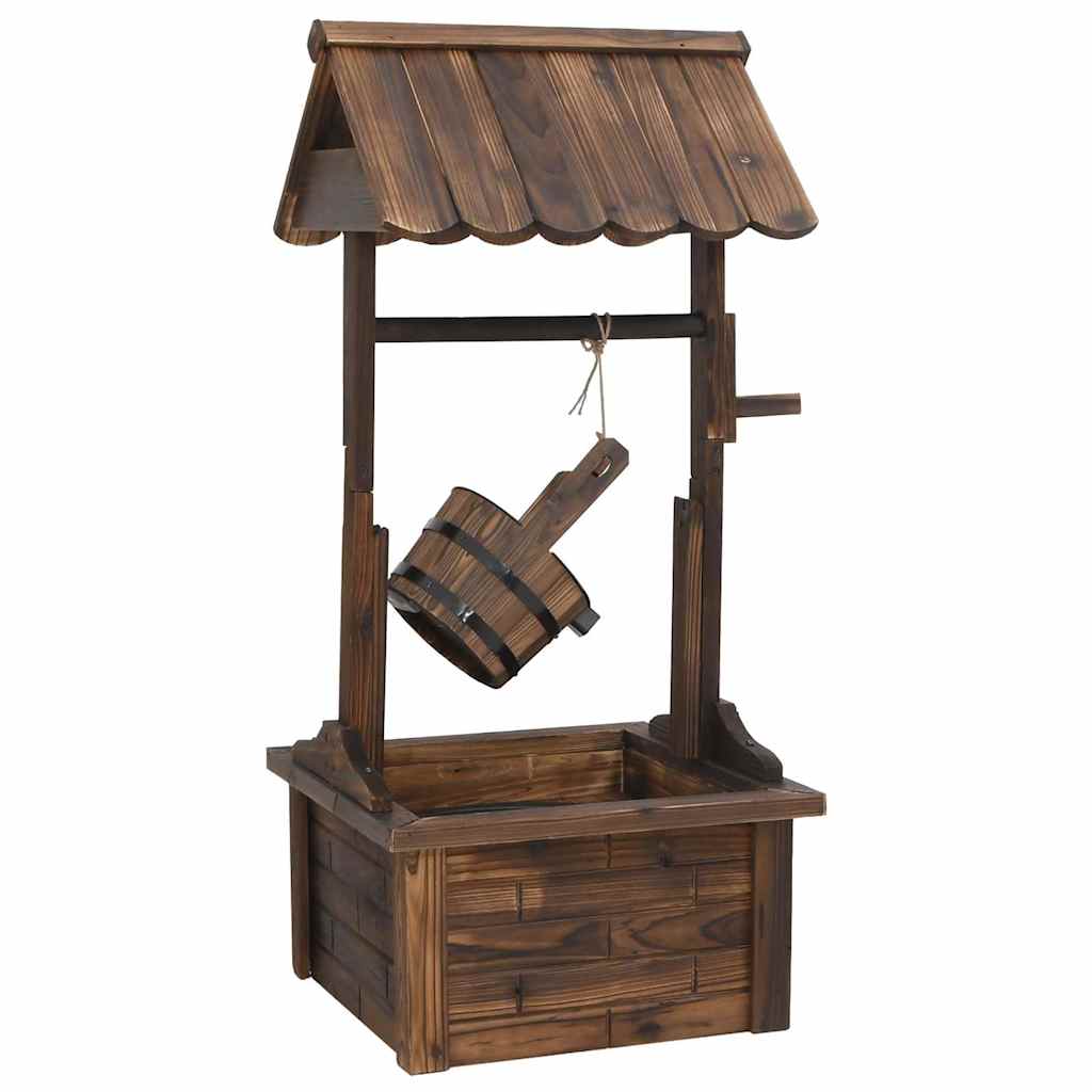 Pozzo dei Desideri con Pompa 57x50x112 cm Massello di Abete | homemem39